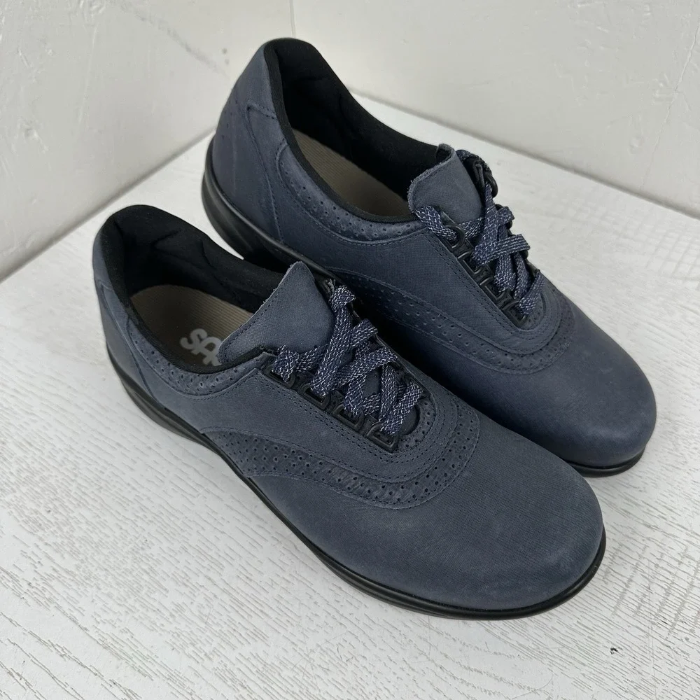 SAS‎ Walk Easy Lace Up Walking Shoe Women's 9 N Navy Blueberry